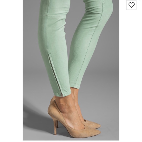 NWT J Brand Super Skinny Mint Leather Pants - Picture 6 of 8